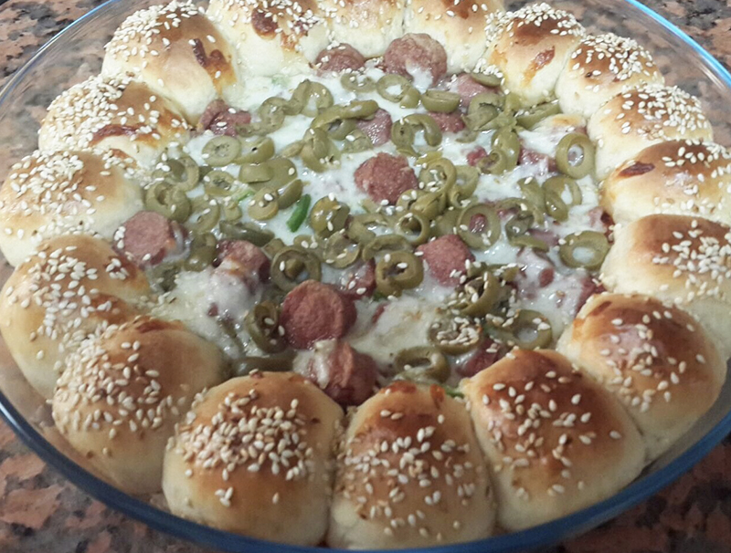 Hotdog Pizza فطيرة بيتزا هوت دوغ