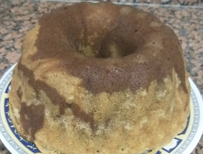 Special marble cake الكيكه الرخاميه القالب