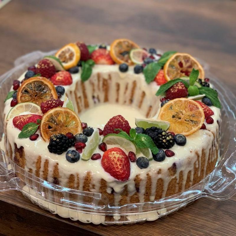 Lemon and Blueberry cake كيكة الليمون و البلوبيري