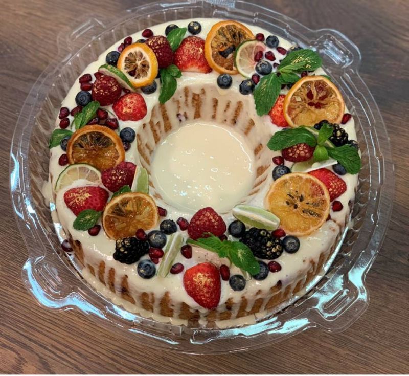 Lemon and Blueberry cake كيكة الليمون و البلوبيري