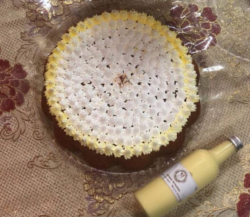 Saffron milk cake  كيكة الحليب بالزعفران